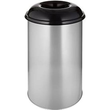 Afvalverzamelaar, 200 L, zelfblussend, romp aluminiumkleur/deksel zwart
