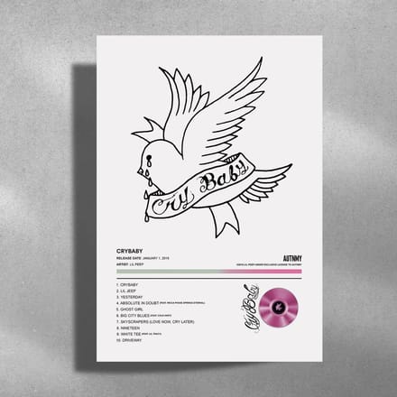Lil Peep - CryBaby - Metalen Poster 30x40cm