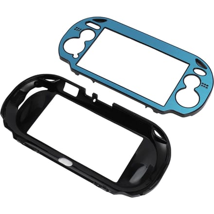 Harde Beschermhoes voor PS Vita 1000 Perfecte Pasvorm Vervanging Aluminiumlegering Beschermhoes Hard voor PSV 1000 Gameconsole Light Blue black