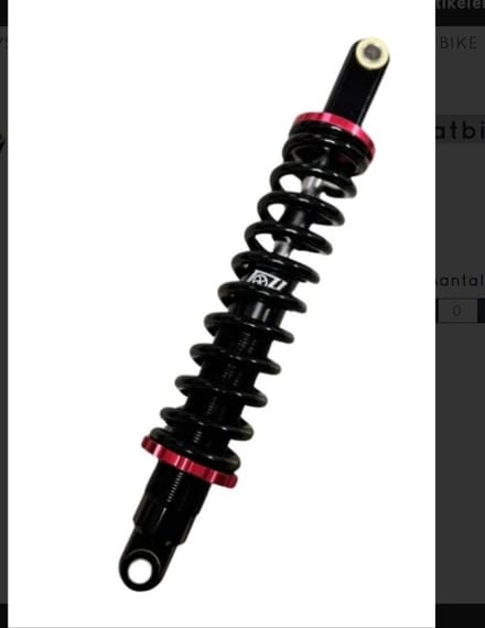 Schokbreker Fatbike S20 Achter – Instelbare Achtervering – Verstelbare Vering – Zwart