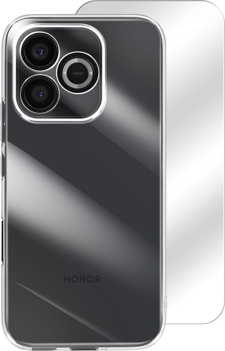 Mayaxess, Hoesje voor Honor 600 Lite met Gehard Glas Schermbescherming, Transparant
