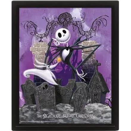 Nightmare Before Christmas - Graveyard 3D Lenticular Poster 28,7 x 23,5cm