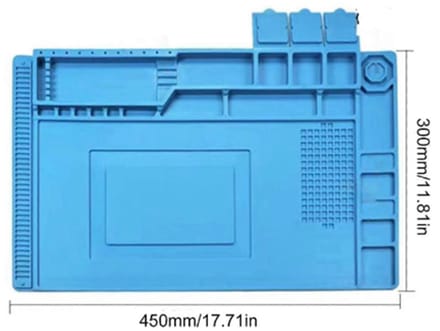 Siliconen Soldeermat 300 x 450 mm met Magnetische Vakken