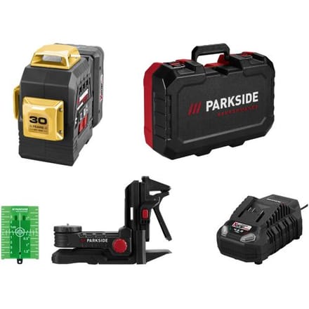 PARKSIDE PERFORMANCE Accu-kruislijnlaser 20 V, met accu 4 Ah en snellader 4,5 A, Limited Edition