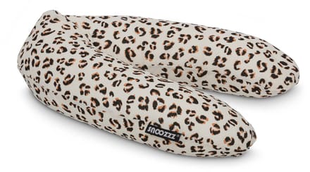 Snoozzz Voedingskussen Premium Kwaliteit - 185 cm – Microparel Vulling – Luxe Draagtas – Wasbare Hoes - Leopard