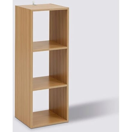 5five Boekenplanken & Stellingkasten - Tasso Bamboe Plankeenheid Zink, 35 x 32 x 102 cm voor Woonkamer