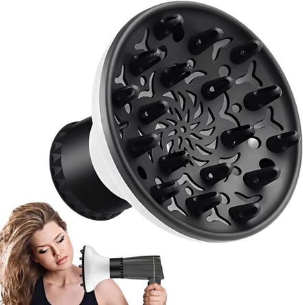 Verstelbare universele diffuser voor krullend haar, geschikt voor haardrogers, 4 cm tot 6 cm