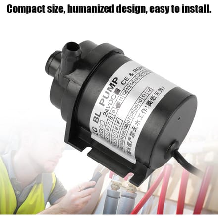 24V10W Zwart Hoge Temperatuurbestendigheid Circulatie Laag Geluidsniveau Borstelloze Waterpomp