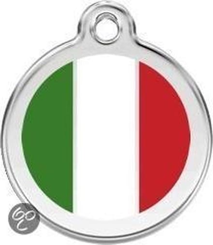 Red Dingo Hondenpenning 38 mm Italië Italiaanse vlag