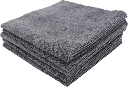 Microvezeldoek grijs Soft 40 x 40 cm (5 stuks) - randloos -