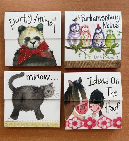Alex Clark Mini Magnetic Notepad's - Magnetische notitieblokjes 4 stuks