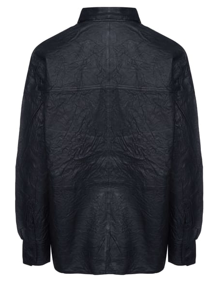 Zadig & Voltaire blouse TAMARA CUIR FROISSE zwart