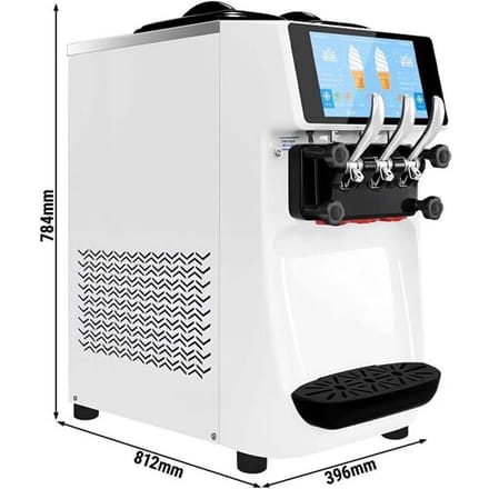GGM Gastro Softeismaschine - 30-32 Liter/h - 2,6 kW - Touch - Tischgerät Wit