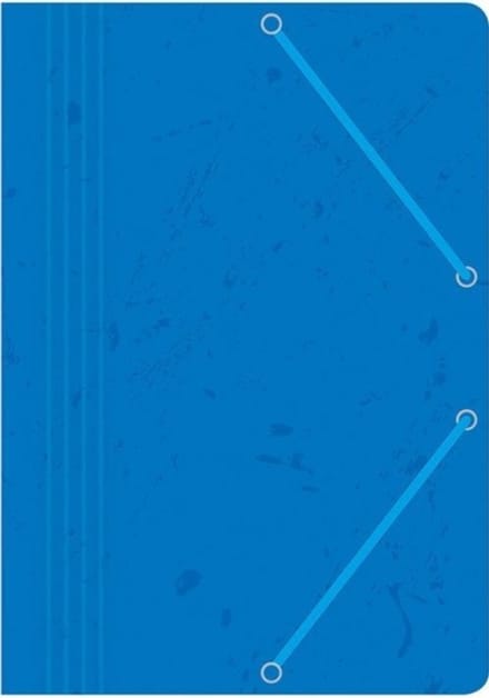 Blauwe A4 map met elastiek, 335g karton