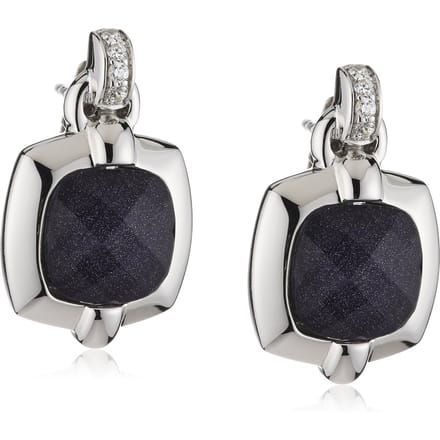 Orphelia Oorbel Glass -Blue Sandstone Zirconium Sterling Zilver 925