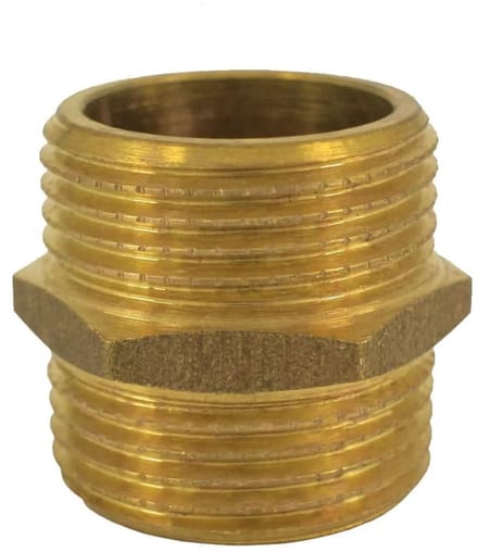 Messing Doppelnippel 3/4", Gewindefitting voor Sanitair en Verwarming