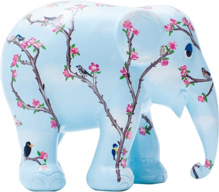 Elephant Parade - Blossom & Birds - Handgemaakt Olifanten Beeldje - 15cm