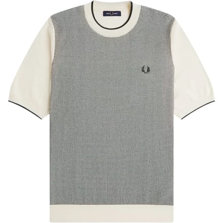 T-shirt van reliëfstof Tonic Fred Perry