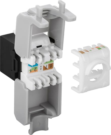 Danicom CAT6a UTP Keystone Connector - Toolless - Zwart