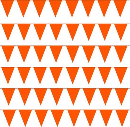 Fjesta© Oranje Vlaggenlijn - Set van 10x 10 meter - 100 meter