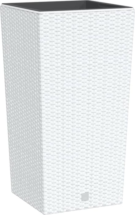 vidaXL - Plantenbak - met - uitneembare - bak - rattan-look - 21/49 - L - PP - wit