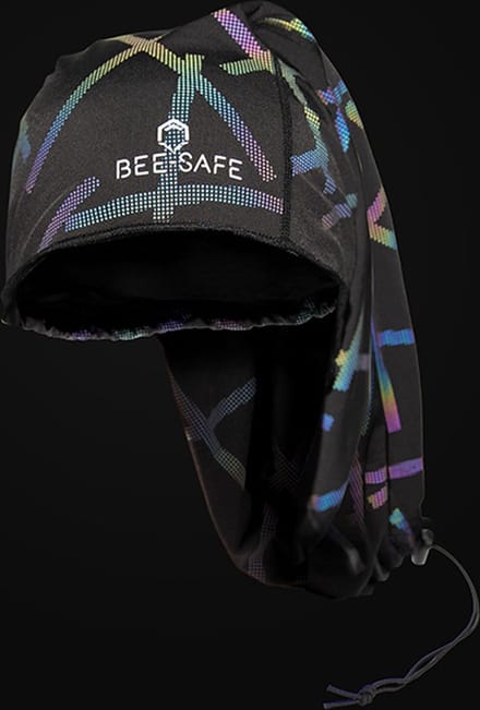 Bee Safe | Reflective Scarf - shawl | Multi colour reflectie print | hardloop nekwarmer | sport hoofddoek | running sjaal