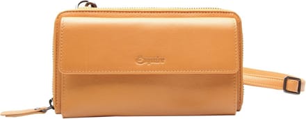 Esquire Leren Portemonnee Telefoontasje Peru Phone Wallet Bag Curry Donkergeel