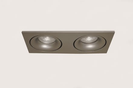 Inbouwspot Rechthoek Kantelbaar Grijs 2lichts GU-10