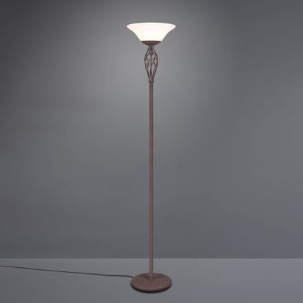 Trio Lighting Vloerlamp Rustica met voetschakelaar, roest