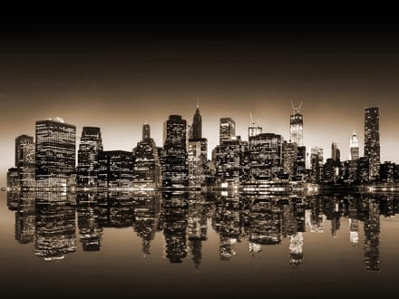 Fotobehang - New York - sepia.