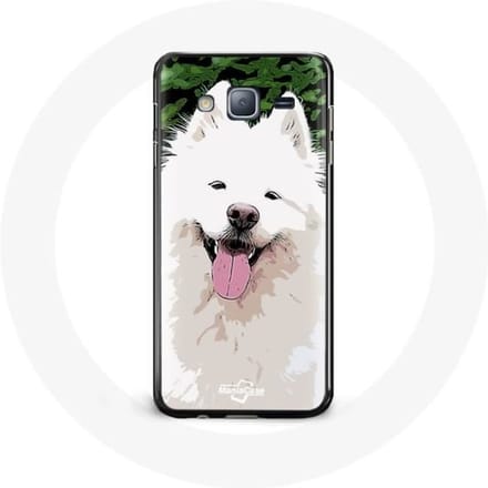 Coque pour samsung galaxy J7 2016 Samoyède Blanc Race de chiens
