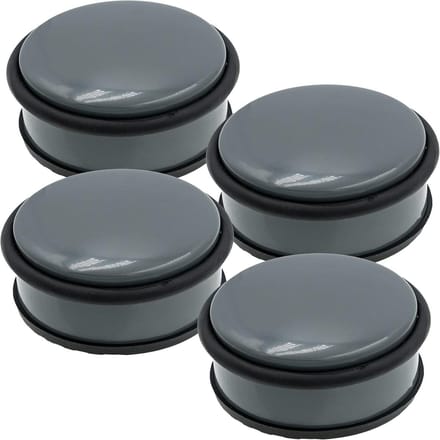 Deurstoppers Set - Deurhouders - Deuren Open Houden - Zware Betonnen Kern - 4 Stuks 10cm - Grijs