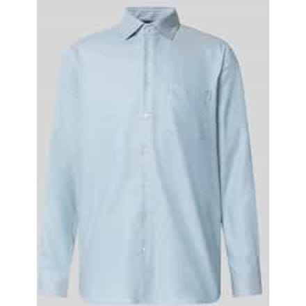 Regular fit zakelijk overhemd van zuivere katoen model 'New Kent Patch'
