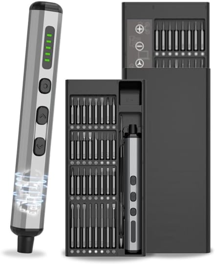 Precisie Elektrische Schroevendraaier Set- 68 bits - USB-C Oplaadbaar – voor Professioneel Reparatie - Zwart