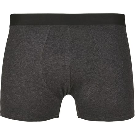 Build your Brand Men Boxer Shorts 2-Pack BY132 - Charcoal (Heather) - L