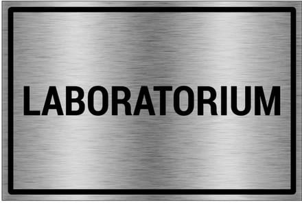 Laboratorium bord - gecoat brushed aluminium - grijs zwart | 30 x 20 cm