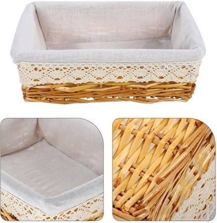 NTHProducts - Wicker Basket - Handgeweven - Ruimtebesparend - Rectangular