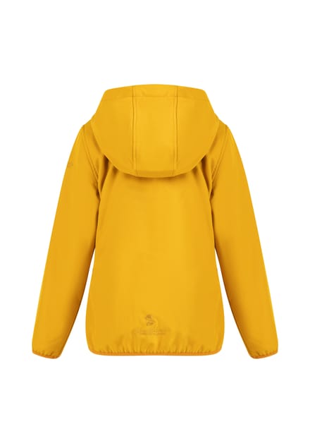 Schmuddelwedda softshell jas jonge mosterd