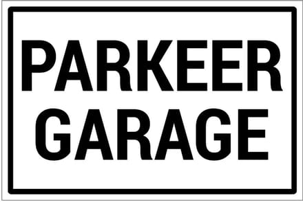 Parkeergarage sticker | 30 x 20 cm