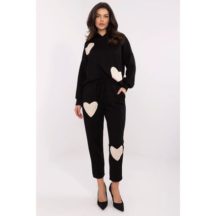 Sweet Heart Co-ord - Schwarz / Einheitsgröße