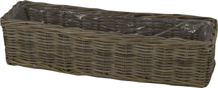 Vensterbankmand 60x20x20 in Grijs rotan