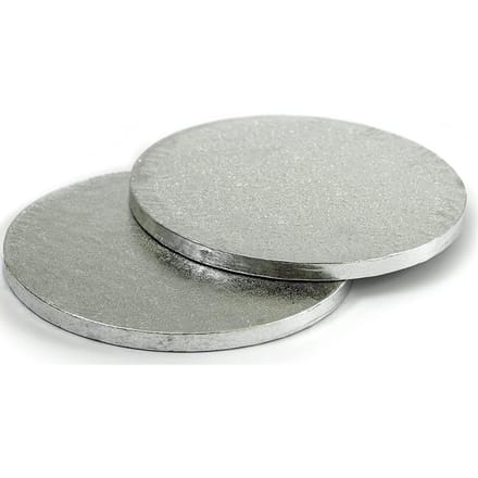 Support de gâteau Rond Épais Argenté 30 cm