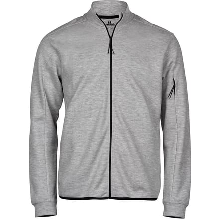 Tee Jays - Athletic Full Zip Sweat - Heather Grey - S