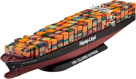 Modelbouwset Containerschip - Bouwpakket Scheepsmodel - Gedetailleerd Nabouwen - 226 Delen - Schaal 1:700 - Aqua