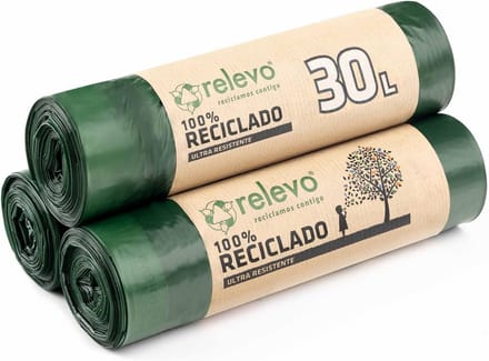 100% gerecyclede vuilniszakken, extra sterk, 30L, 60 stuks