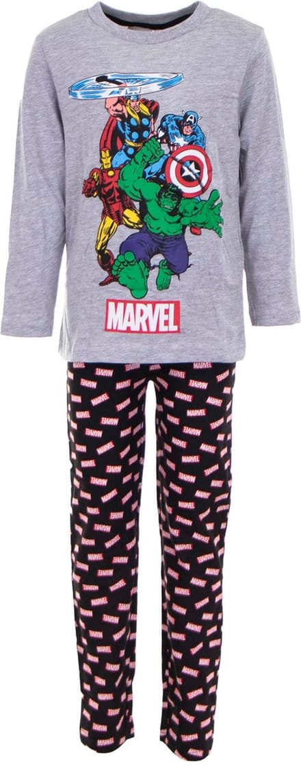 Kinderpyjama - Avengers - Grijs/Zwart - Maat 92