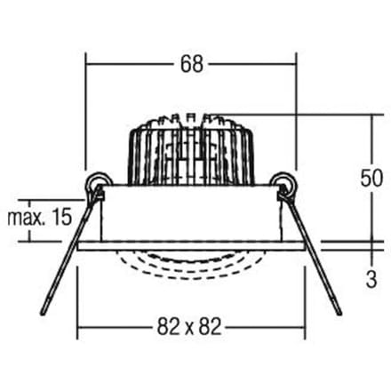BRUMBERG LED inbouwspot Tirrel-S, aan/uit, structuur wit