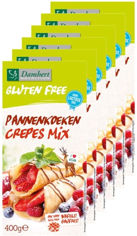 Damhert | Glutenvrij | Pannenkoekenmix | 6 stuks | 6 x 400g
