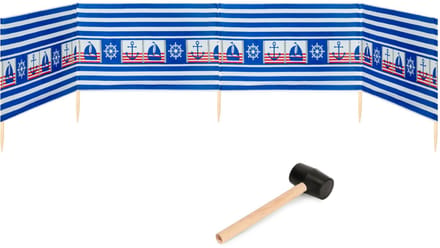 Garronda Strand Windscherm Met Stokken - Windscherm Strand – Windscherm – Rubberen hamer – GD-EX-Wb-5m