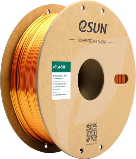 eSun ePLA-Silk Koper / Copper - 1 kg - 1.75 mm - 3D printer en 3D pen filament